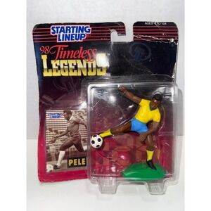 Vintage Kenner Starting Lineup Timeless Legends Pele Soccer Figure And Card 1998